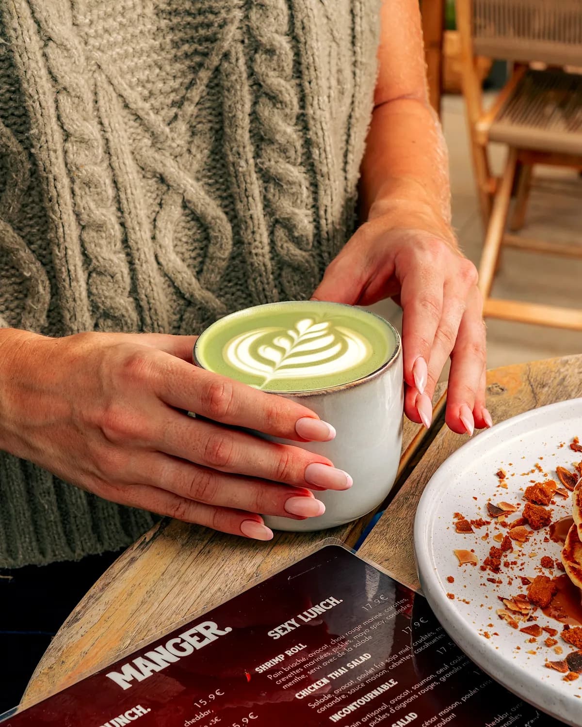 Matcha latte, AB Cafe à Saint-Raphaël